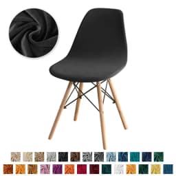 Velvet Shell Chair Cover Stretch Armless Dining Chair Covers Solid Color Elastic Bar Dining Seat Cover Home Hotel Party Banquet
