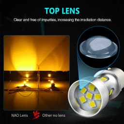 NAO P21W led BAY15D PY21W BA15S White 1300Lm Car LED Bulb P21/5W Turn Signal 1156 3030 1157 T20 W16W T15 W21/5W 7443 W21W 7440