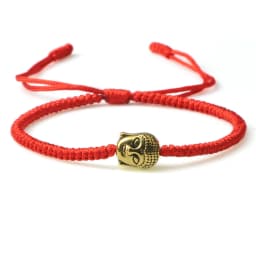 Ethnic Tibetan Buddha Head Woven Bracelets For Men Handmade Rope Retro Elephant Pendant Lucky Bracelet Women Yoga Energy Jewelry