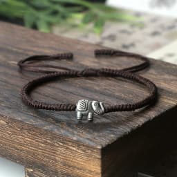 Ethnic Tibetan Buddha Head Woven Bracelets For Men Handmade Rope Retro Elephant Pendant Lucky Bracelet Women Yoga Energy Jewelry