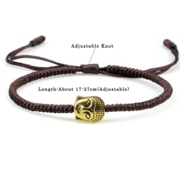 Ethnic Tibetan Buddha Head Woven Bracelets For Men Handmade Rope Retro Elephant Pendant Lucky Bracelet Women Yoga Energy Jewelry