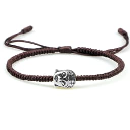 Ethnic Tibetan Buddha Head Woven Bracelets For Men Handmade Rope Retro Elephant Pendant Lucky Bracelet Women Yoga Energy Jewelry