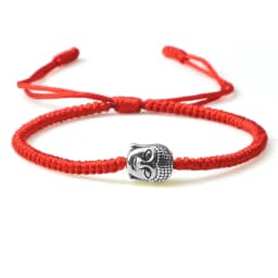 Ethnic Tibetan Buddha Head Woven Bracelets For Men Handmade Rope Retro Elephant Pendant Lucky Bracelet Women Yoga Energy Jewelry
