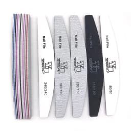 5Pcs Nail File Set Mix Color Professional Sandpaper Cuticle Remover 80/100/150/180/240 Grit Buffer Manicure Tool Kit