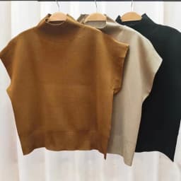 Fashion Vest Shirt Solid Stand-up Collar Knitted Sweater Short Sleeve Office Lady Loose Elegant  All-Match Straight Tops 20397