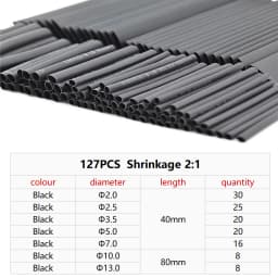 Thermoresistant Tube heat shrink tubing kit, Termoretractil Heat shrink tube Assorted Pack diy insulation for cables shrink wrap