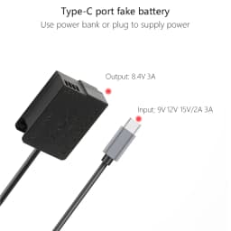 DMW-BLC12 Dummy Battery DMW-DCC8 PD20W USB-C Kit Coupler for Panasonic GX8 FZ1000 FZ300 FZ200 G6 G7 G80 G81 G85 GH2 GX8