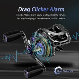 Soloking GKA200 Pro Baitcasting Reel Fishing Reels 9KG Drag Power 6+1 BB Drag Clicker Sound Baitcaster Reel 베이트 릴