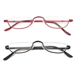 +1.00~+4.0 Unisex Reading Glasses Spring Hinge Metal Half Moon Reading Glasses Ultra Light Resin Eyeglasses Half Frame Glasses