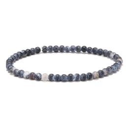 Vintage 925 Silver Plated C-Bangle Featured Europe and American Personality Weathered Natural Stone Bead Bracelet Unisex Jewelry