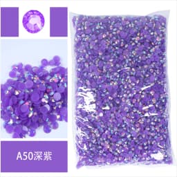 Bulk Wholesale Jelly Color AB Transparent AB 2mm,3mm,4mm,5mm,6mm Facets FlatBack Resin Rhinestone Nail Art Garment Decoration