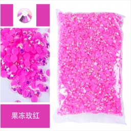 Bulk Wholesale Jelly Color AB Transparent AB 2mm,3mm,4mm,5mm,6mm Facets FlatBack Resin Rhinestone Nail Art Garment Decoration