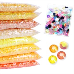 Bulk Wholesale Jelly Color AB Transparent AB 2mm,3mm,4mm,5mm,6mm Facets FlatBack Resin Rhinestone Nail Art Garment Decoration