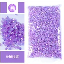Bulk Wholesale Jelly Color AB Transparent AB 2mm,3mm,4mm,5mm,6mm Facets FlatBack Resin Rhinestone Nail Art Garment Decoration