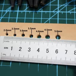 QJH Leather Hole Punch Removable Round Belt Punch Hole Screw Punch Leather Tools 2.0/2.5/3.0/3.5/4.0/4.5/5.0mm