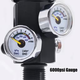 High Pressure DIN Valve Adapter with Gauge Hose, Tank Fill Station Cylinder Refill Charging Valve, M18*1.5, 5/8