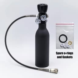 High Pressure DIN Valve Adapter with Gauge Hose, Tank Fill Station Cylinder Refill Charging Valve, M18*1.5, 5/8