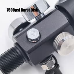 High Pressure DIN Valve Adapter with Gauge Hose, Tank Fill Station Cylinder Refill Charging Valve, M18*1.5, 5/8