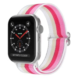 Nylon Loop Strap for Apple Watch 10 Band 46mm 42mm 45mm 44mm 41mm 40mm Adjustable Elastic Bracelet iWatch Series Ultra 9 8 SE 7
