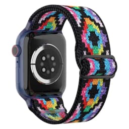 Nylon Loop Strap for Apple Watch 10 Band 46mm 42mm 45mm 44mm 41mm 40mm Adjustable Elastic Bracelet iWatch Series Ultra 9 8 SE 7