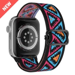 Nylon Loop Strap for Apple Watch 10 Band 46mm 42mm 45mm 44mm 41mm 40mm Adjustable Elastic Bracelet iWatch Series Ultra 9 8 SE 7