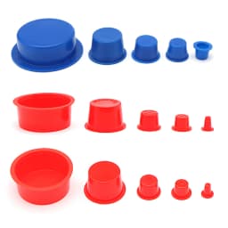 Cylinder Plug Plastic Conical Round Pipe Hydraulic Stopper Sullen Head Chock Tubing Oil Pressure Drain Steel Seamless Cap Blue
