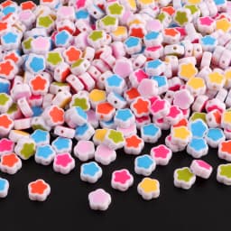 200pcs Mix Letter Acrylic Beads Round Flat Alphabet Spacer Bead and Elastic Cord For Jewelry Make Handmade Diy Bracelet Necklace