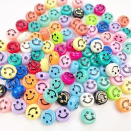 200pcs Mix Letter Acrylic Beads Round Flat Alphabet Spacer Bead and Elastic Cord For Jewelry Make Handmade Diy Bracelet Necklace