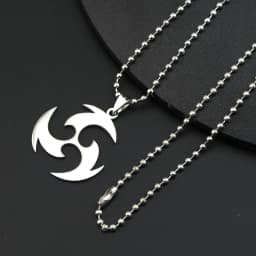New Genshin Impact Necklace For Teen Punk Anime Cartoon Tartaglia Titanium Steel Necklace Jewelry Accessories For Men Gifts