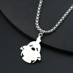 New Genshin Impact Necklace For Teen Punk Anime Cartoon Tartaglia Titanium Steel Necklace Jewelry Accessories For Men Gifts
