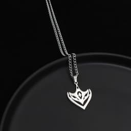 New Genshin Impact Necklace For Teen Punk Anime Cartoon Tartaglia Titanium Steel Necklace Jewelry Accessories For Men Gifts