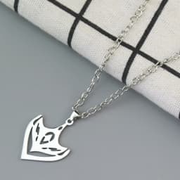 New Genshin Impact Necklace For Teen Punk Anime Cartoon Tartaglia Titanium Steel Necklace Jewelry Accessories For Men Gifts