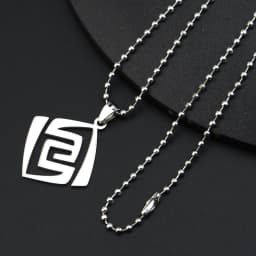 New Genshin Impact Necklace For Teen Punk Anime Cartoon Tartaglia Titanium Steel Necklace Jewelry Accessories For Men Gifts