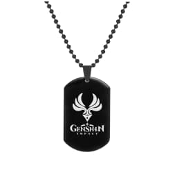 New Genshin Impact Necklace For Teen Punk Anime Cartoon Tartaglia Titanium Steel Necklace Jewelry Accessories For Men Gifts