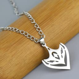 New Genshin Impact Necklace For Teen Punk Anime Cartoon Tartaglia Titanium Steel Necklace Jewelry Accessories For Men Gifts