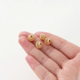 5Pcs Spacer Beads 10mm 18K Gold Silver Color Plated Brass Lantern Beads Loose for DIY Bracelet Chain Jewelry Making Accessories
