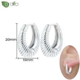 925 Sterling Silver Needle Fashion Small Hoop Earring for Women Mini Round Earrings Party Cartilage Piercing Jewelry Wholesale