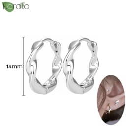 925 Sterling Silver Needle Fashion Small Hoop Earring for Women Mini Round Earrings Party Cartilage Piercing Jewelry Wholesale