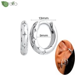 925 Sterling Silver Needle Fashion Small Hoop Earring for Women Mini Round Earrings Party Cartilage Piercing Jewelry Wholesale