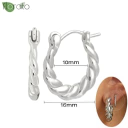925 Sterling Silver Needle Fashion Small Hoop Earring for Women Mini Round Earrings Party Cartilage Piercing Jewelry Wholesale