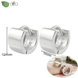 925 Sterling Silver Needle Fashion Small Hoop Earring for Women Mini Round Earrings Party Cartilage Piercing Jewelry Wholesale