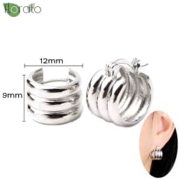 925 Sterling Silver Needle Fashion Small Hoop Earring for Women Mini Round Earrings Party Cartilage Piercing Jewelry Wholesale