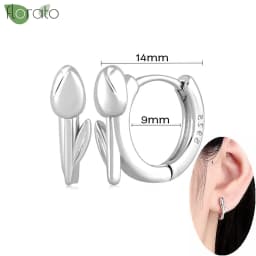 925 Sterling Silver Needle Fashion Small Hoop Earring for Women Mini Round Earrings Party Cartilage Piercing Jewelry Wholesale