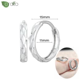 925 Sterling Silver Needle Fashion Small Hoop Earring for Women Mini Round Earrings Party Cartilage Piercing Jewelry Wholesale