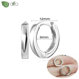 925 Sterling Silver Needle Fashion Small Hoop Earring for Women Mini Round Earrings Party Cartilage Piercing Jewelry Wholesale