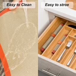 LMETJMA Silicone Baking Mat Non-Stick Reusable Silicone Pastry Baking Mat Food Grade Liquid Silicone Baking Mats KC0474