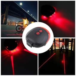 Bicycle Red Tail Light Mountain Bike Night Riding Laser Light Flashing Rear Light Riding Warning Flashing Light Cycling Parts