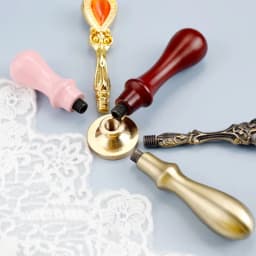 Wax Seal Stamp DIY Handmade Art Tools Fire Paint Stamp Handle Antique Metal Sealing Rosewood Handle Wedding Invitations SB024