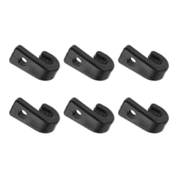 6Pcs Kayak Nylon Bungee Hooks Lashing Shock Cord J-type Hook Black Tie Down Deck Buckle for Canoe Paddle Board Boats Accessories