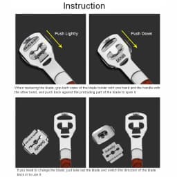 Color Wood Handle Foot File Dead Skin Shaver Corn Cuticle Cutter Remover Rasp File Foot Callus With 10 Blades Foot Scraper Set